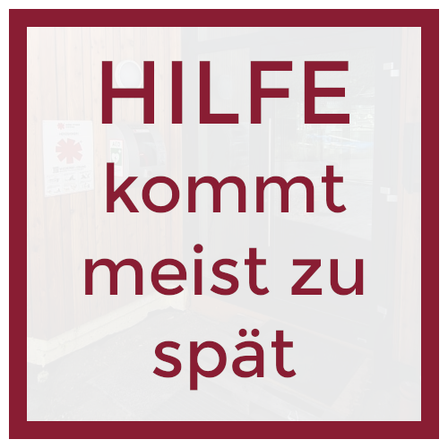 Helfer Stab AED Automatisierte externe Defibrillatoren Hilfe kommt meist zu spät Helfer Stab AED Automatisierte externe Defibrillatoren