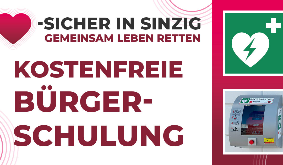 Bürgerschulung zur sicheren Handhabung eines Defis bei Herznotfällen